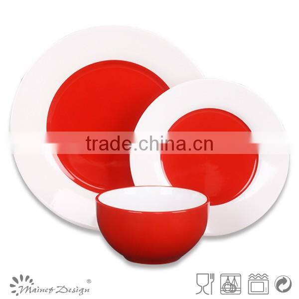 16pcs round shape new white porcelain dinner set