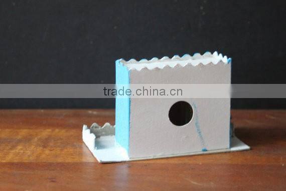 Turquoise Blue Vintage Putz Christmas House