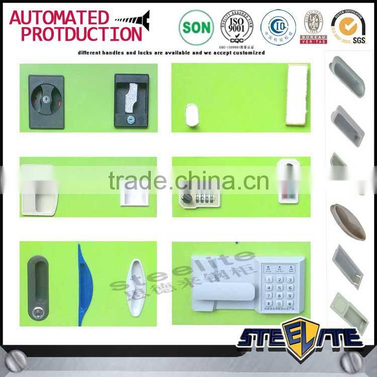 Luoyang steel office furniture computer desk, desktop computer table with a small cabinet and drawer