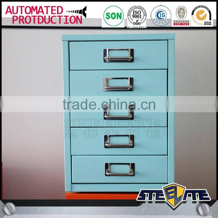 Colorful metal storage cabinet desktop metal 5 drawers file cabinet
