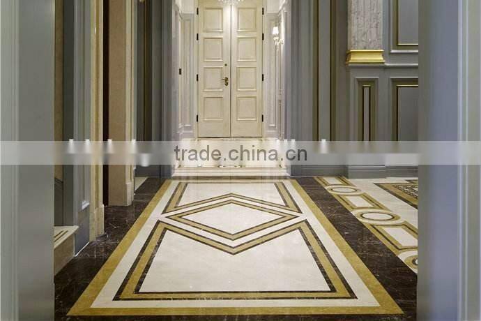Luxury Gloss Polished Surface Imperial Gold Natural Marble Big Slab and Tile for Flooring BF12-04064a
