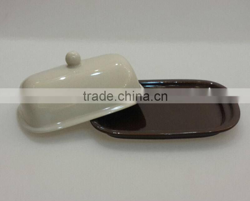 Factory direct wholesale ceramic dip snack butter dish