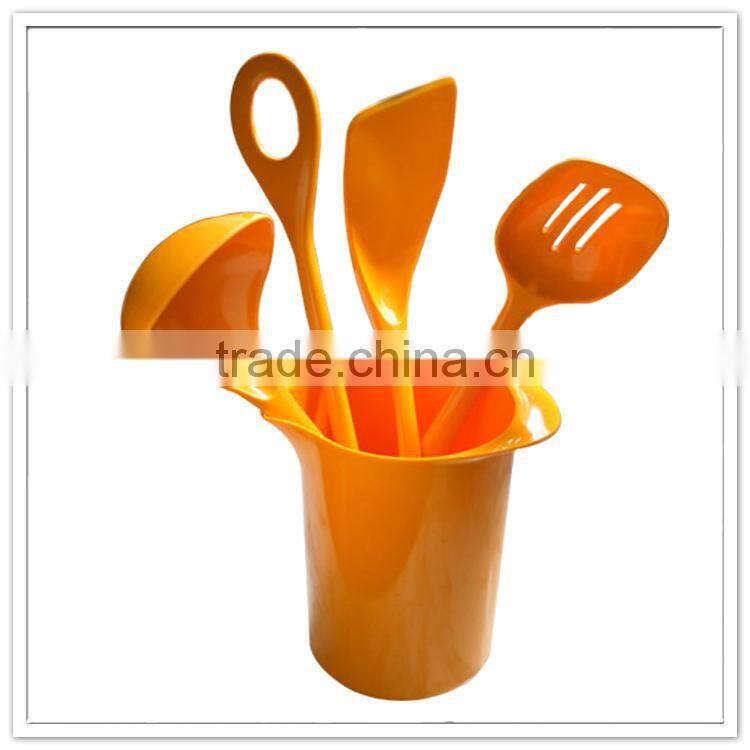 Light yellow color spatula cooker used 4pcs kitchen melamine cutlery