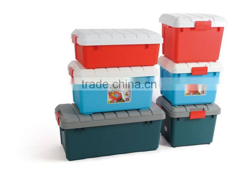 46L plastic car storage box /tool box/car trunk with lock
