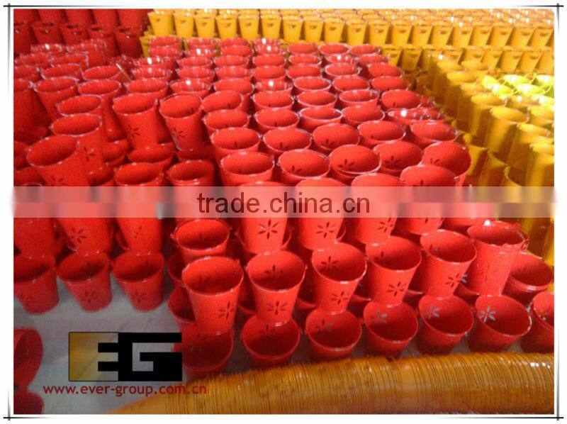 Zinc with handle hollow Flower planter