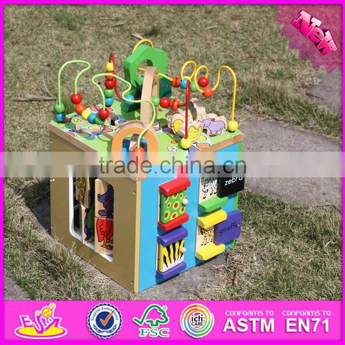 2016 new design baby toys wooden montessori beads W12D048