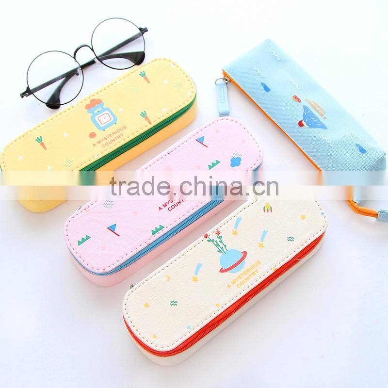 2017 hot sale new design custom printed pencil case for teenagers