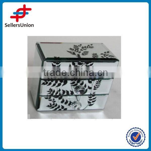 multi-drawer and flower design jewelry box