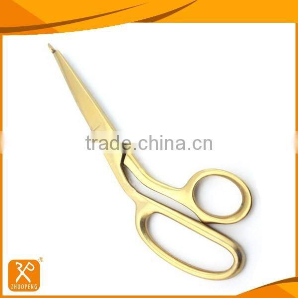 9" LFGB best stainless steel gold coated tailoring scissors