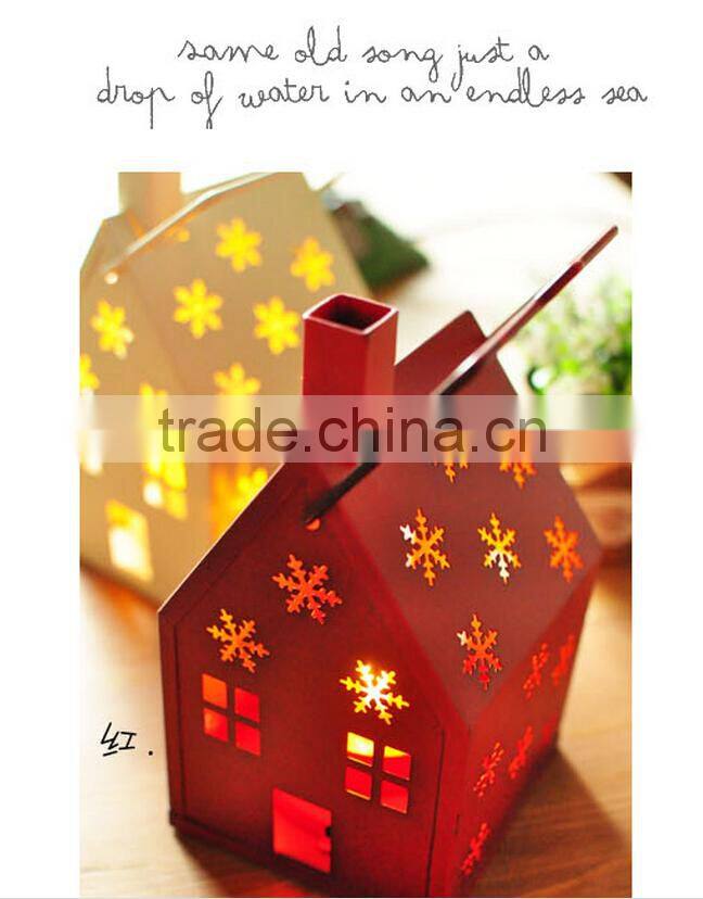 Christmas gift ideas house Candlestick Candlestick New Iron lantern