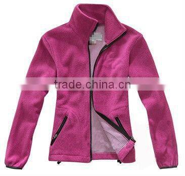 Ladies' 100% polyester windproof mountaineering jacket with inner fleece