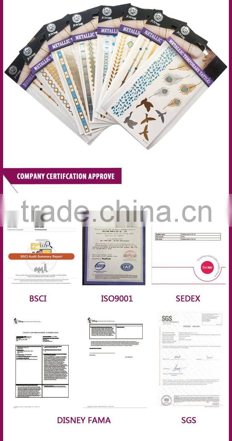 Sexy body bracelets custom made skin tattoo sticker