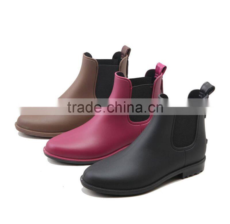2017 new design matt women waterproof fashion rain boots custom design