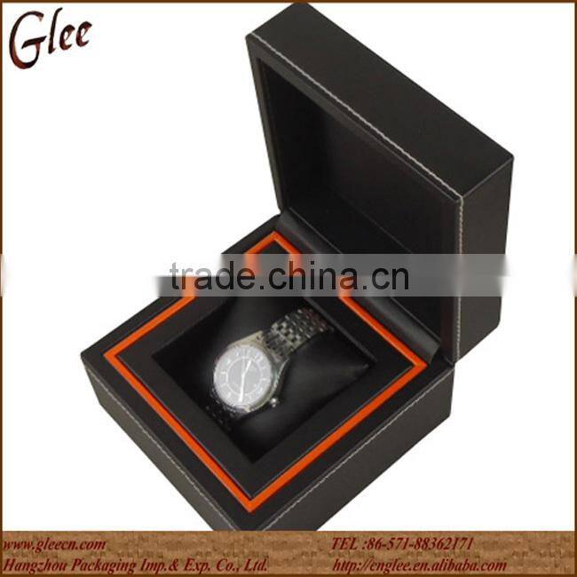 2014 Hot Top grade PU Leather Decorated Single Watch Box