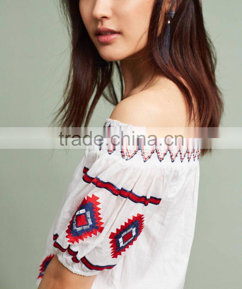 Fashion Ladies Off-The-Shoulder Embroidered Dress With Pictures New Model Girl Bohemian DressHSd5207