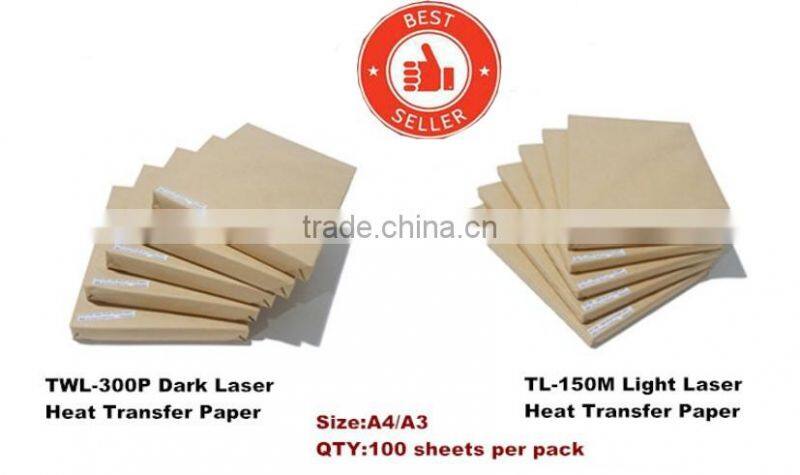 Self weeding light heat transfer paper for t-shirt