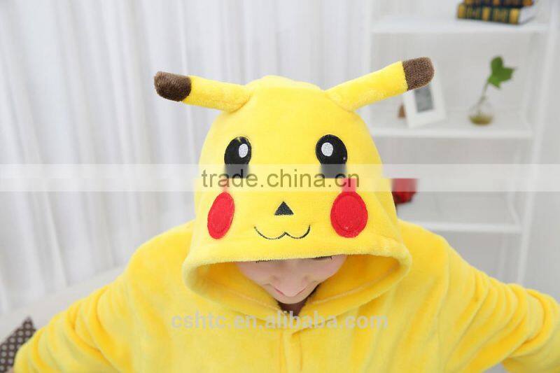 flannel cartoon adult animal jumpsuit animal pajamas jumpsuit Pikachu design