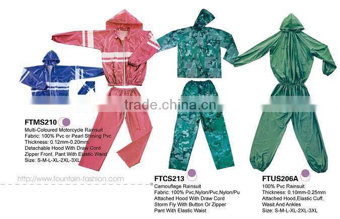 polyester Motorcycle rainsuit