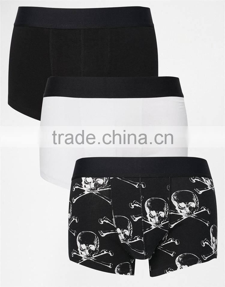 Halloween 3 Pack Custom Mens Boxer Shorts With Skull Print