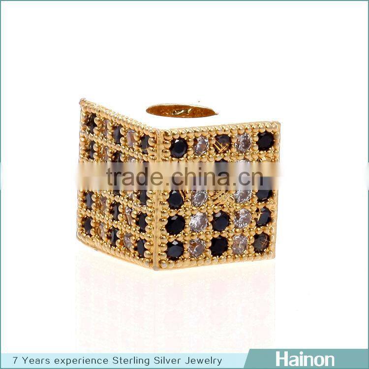 black stone zircon square beads hainon factory provide oem