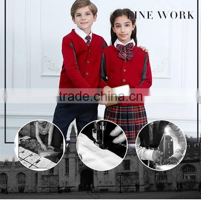 High quality formal school uniform design plaid skirt