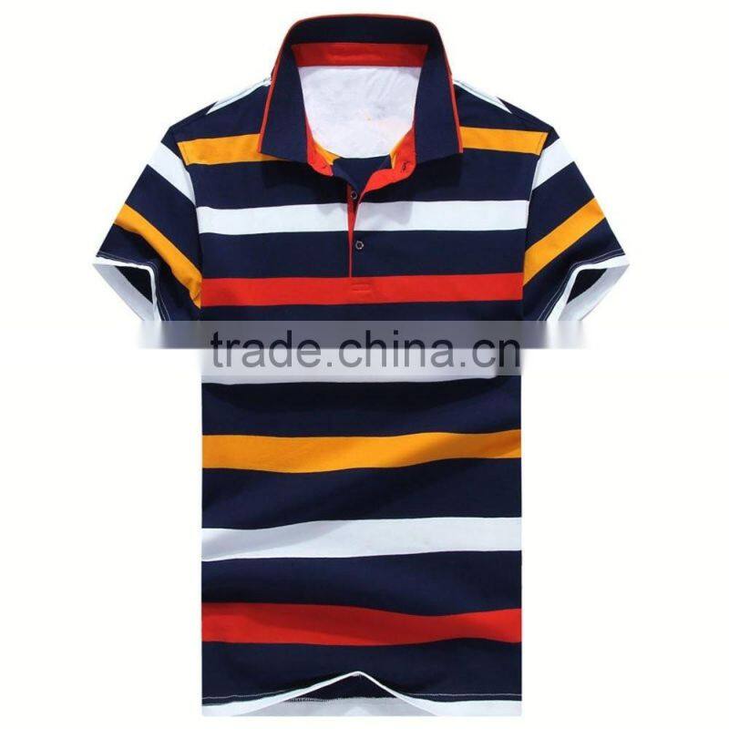 Simple colorful striped design Polo shirt for men