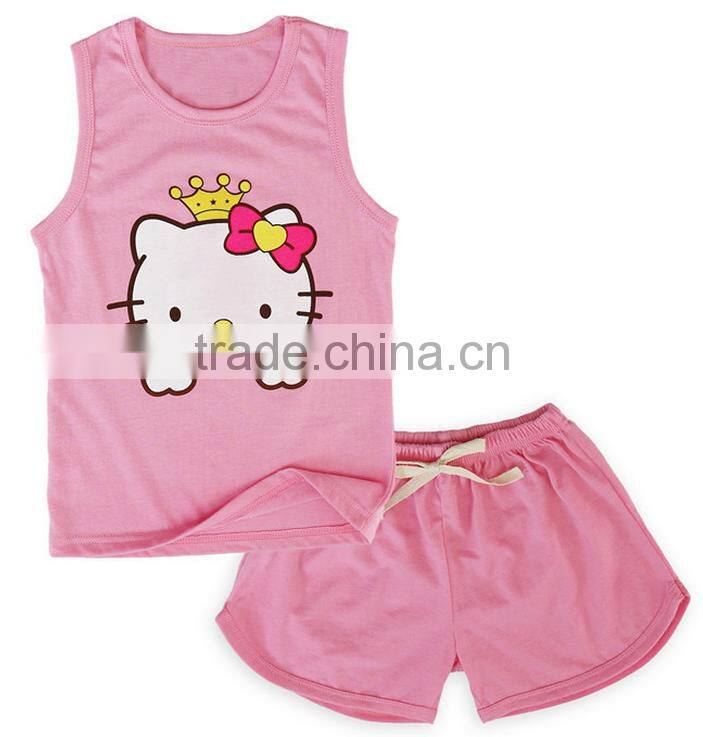 custom casual summer kids clothes girls dress children clothing little girls cotton summer dresses