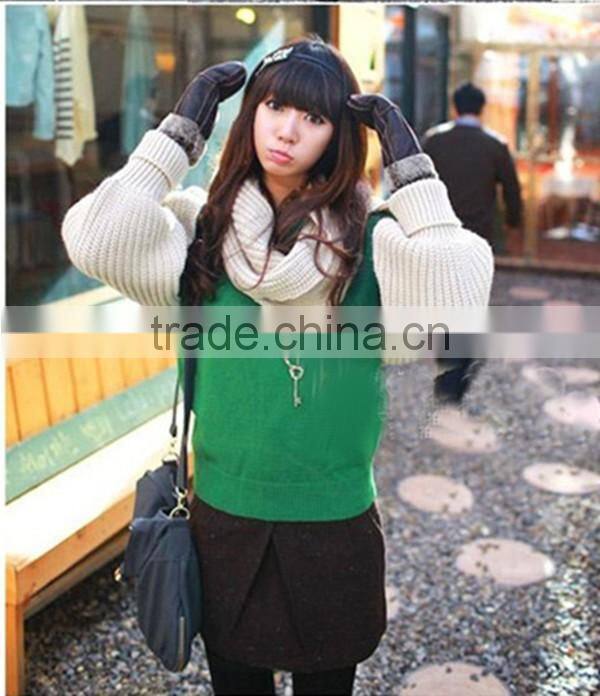 Free size hot sale korean style latest woolen scarf with sleeve novelty winter hijab scarf,muffler