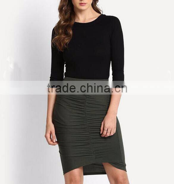 Women plain no brand t-shirt custom cotton off shoulder t shirt