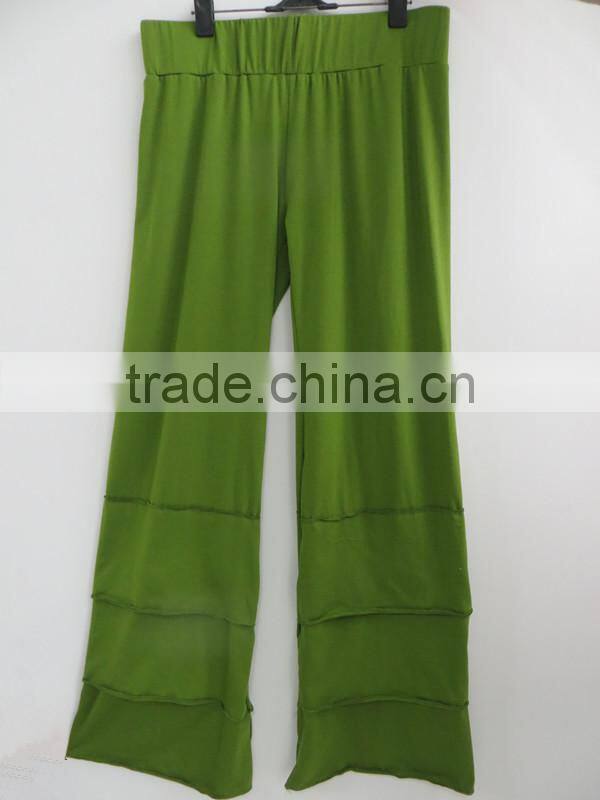 2015 women comfortable brown ruffle pants fashion lady yoga pants YW-121