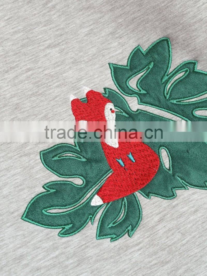 high quality flower embroidery crewneck sweatshirts for women clothing