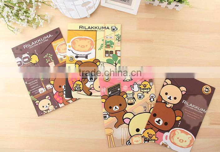 Colorful Paper Stationery/Envelop Document Plastic File Bag