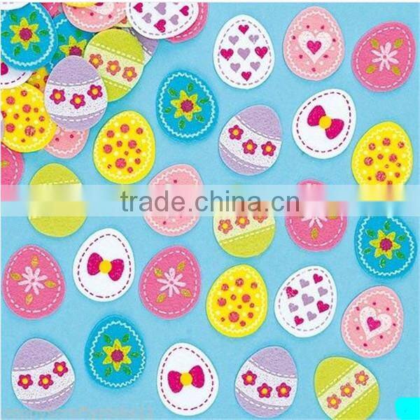 12 Felt Easter Egg Sticker Card Making Scrapbooking Craft Embellishments