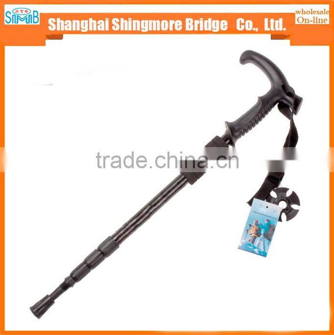 cheap wholesale high quality 4 section aluminium alloy hiking stick