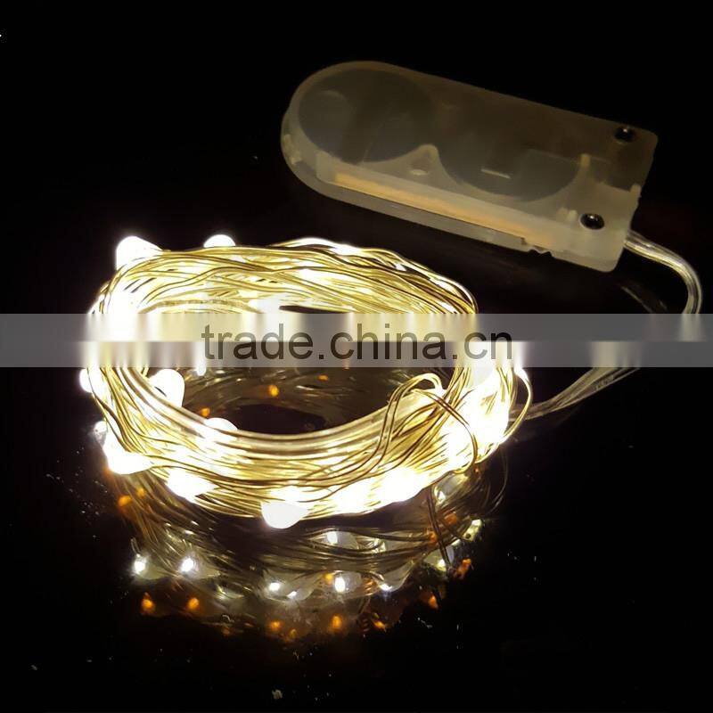 2M 20 LEDs mini led string lights with cr2032 batteries for holiday party