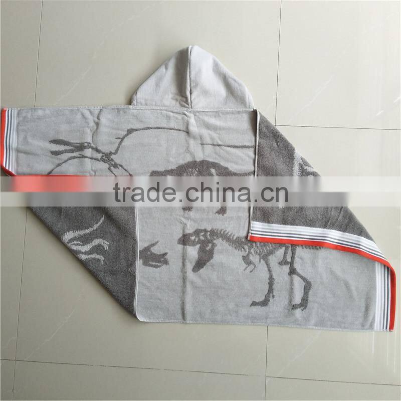 Wholesale Customed Brand Cotton Woven Jacquard Hooded Bath Towel