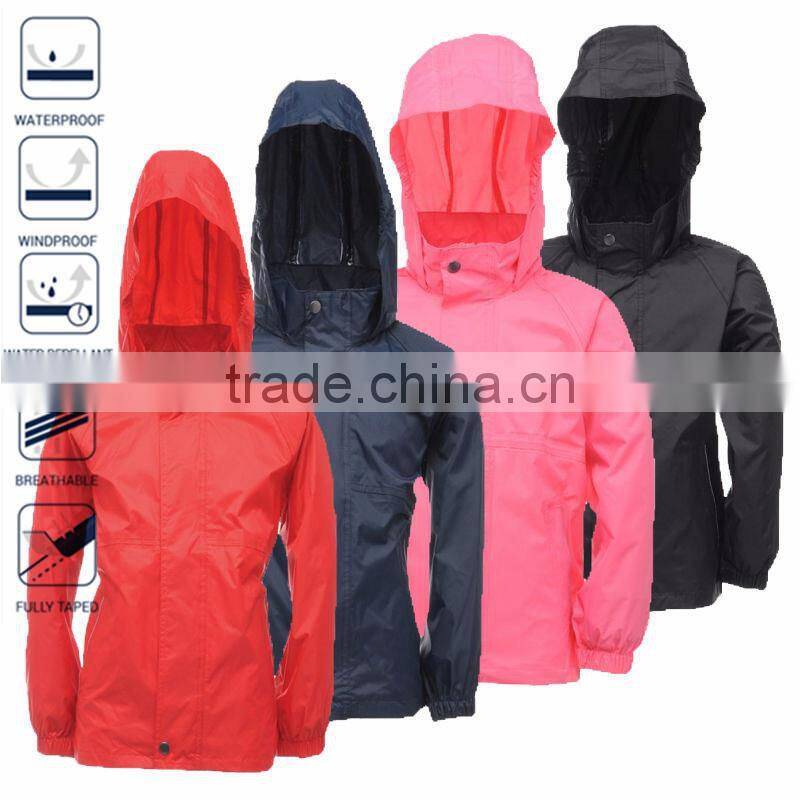 2016 Waterproof Hooded Windbreaker Jacket for kids