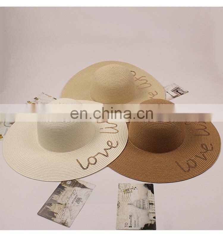 Bohemia Sunshade Straw Hat Handwork Beach Cap Shell a String Of Beads Sunbonnet
