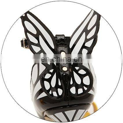 Latest Fashinoable Pink Butterfly Wings Heel High Shoes