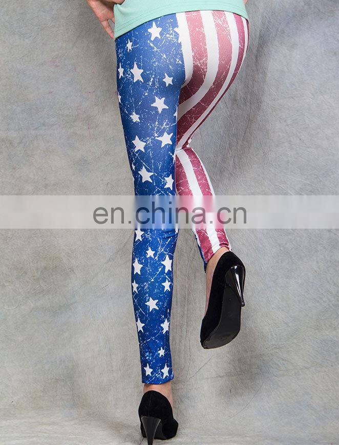Hot popular womens american flag leggings
