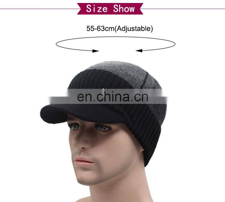 Men Wool feeling Scarf Caps Balaclava Mask Gorras Bonnet Knitted Hat