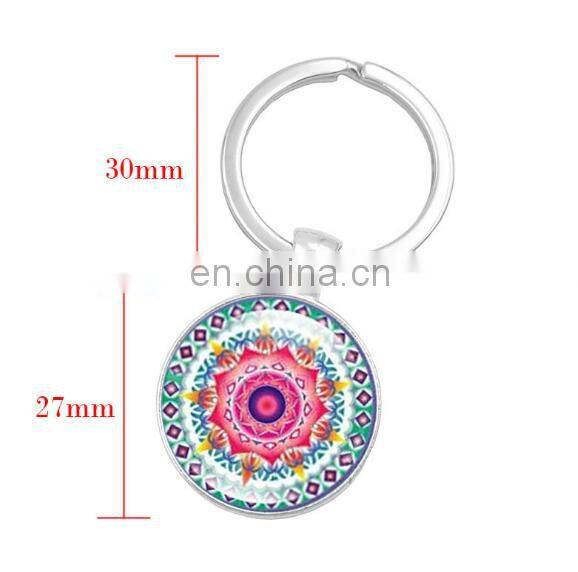 Cheap geometry Jewelry art glass pendant Keychain for Women Gifts jewelry