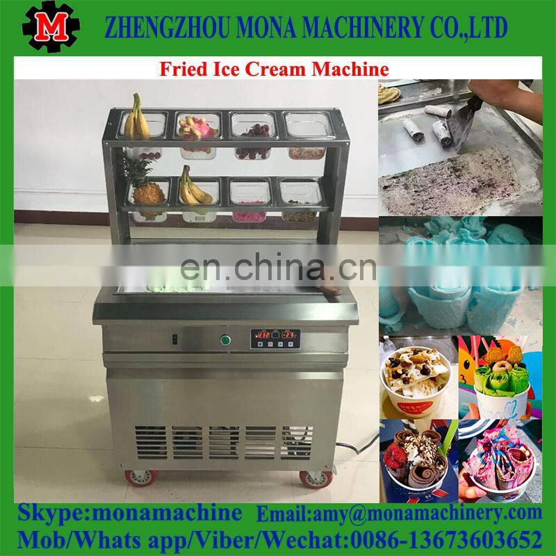 Factory supply hot sale flat pan fried ice cream machine/Thailand rolled fried ice cream machine with best price