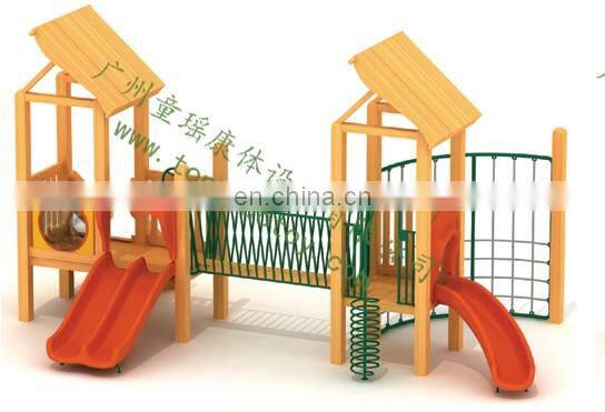Enjoyable outdoor wooden playground for children