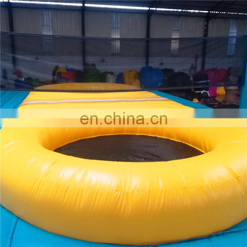 Outdoor movable inflatable volleyball court with jump trampoline for adults