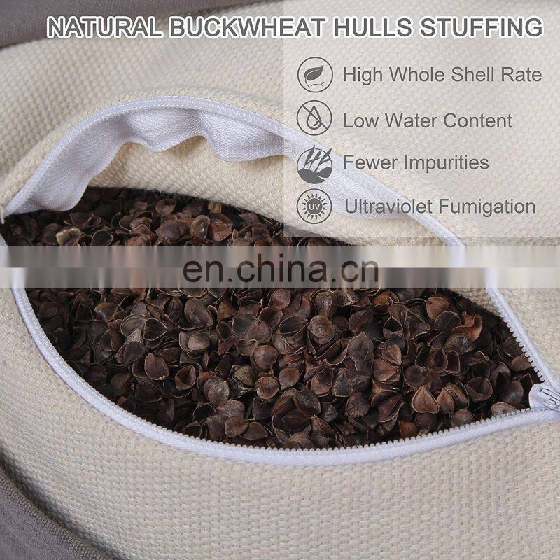 Zafu Buckwheat Meditation Cushion Organic Cotton Cover Kneeling Pillow Yoga Bolster for Women and Men