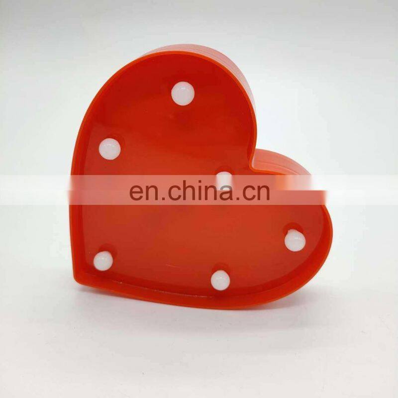 Decorative Indoor Party Family Heart Marquee LED Night Light