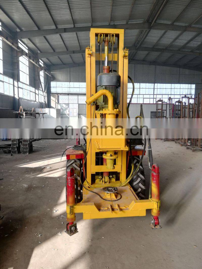 150m deep good price small portable tractor mounted water well drilling rig