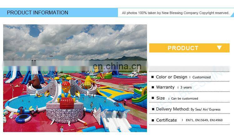 Giant funny amusement PVC mobile inflatable onland water park