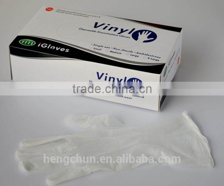medical grade disposable vinyl glove